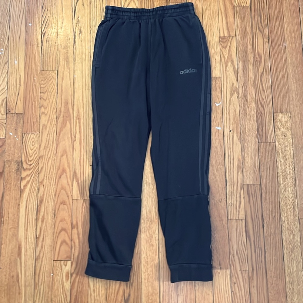 Black Adidas Striped Track Pants